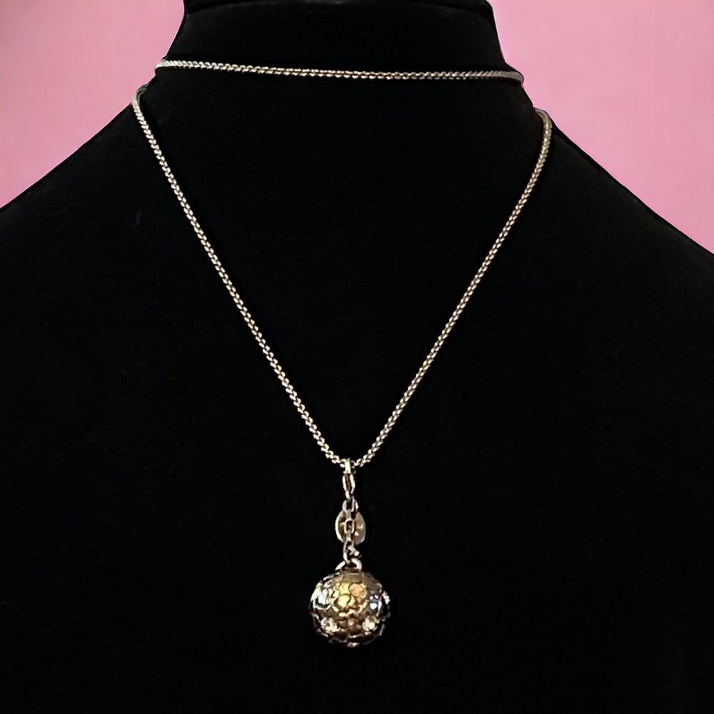 Dyrberg Kern long necklace with sphere charm pendant
